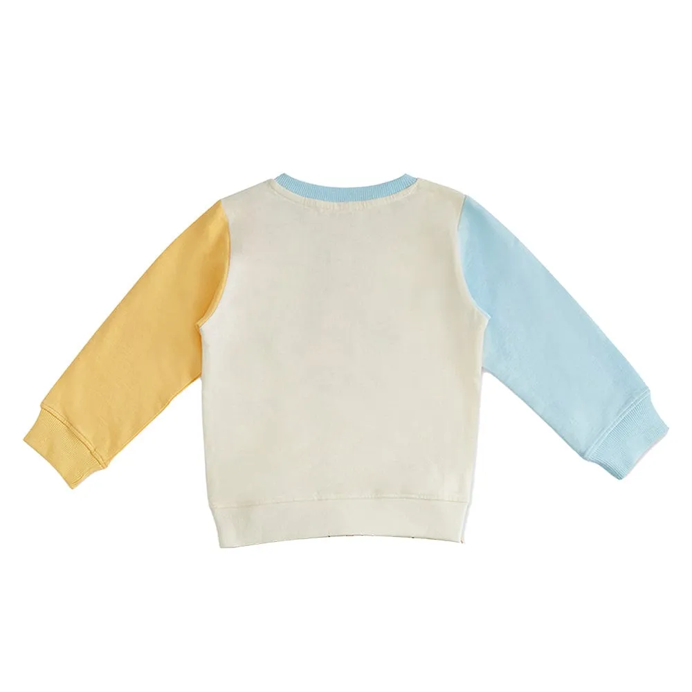 100% Cotton Full Sleeve Boy Sweatshirts, Off white