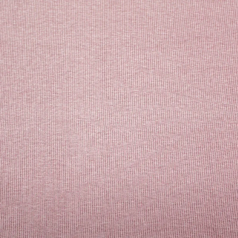 1x1 Circular Cotton Elastane Ribbing - Pink