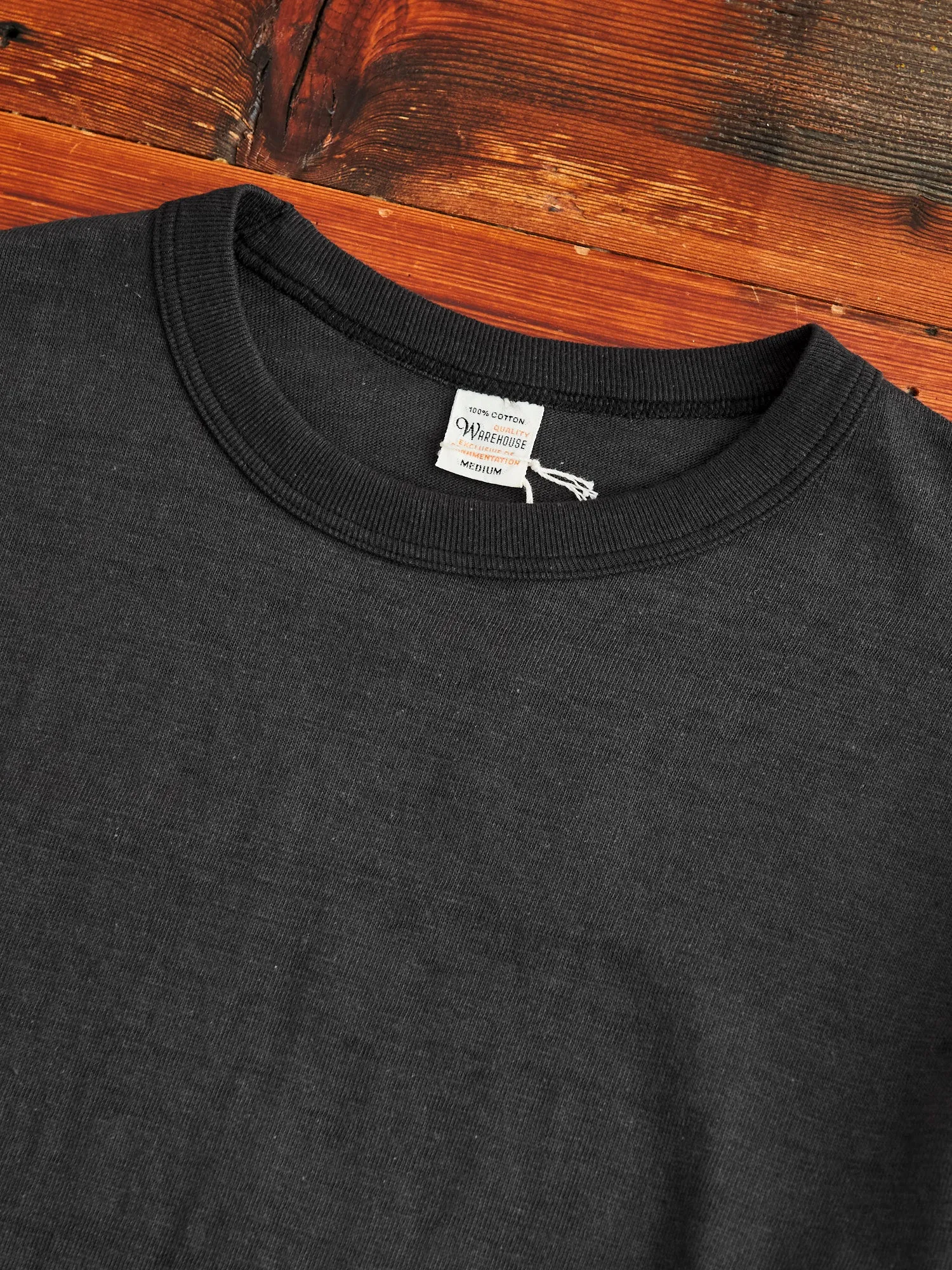 5906 Loopwheel Long Sleeve Tee in Black