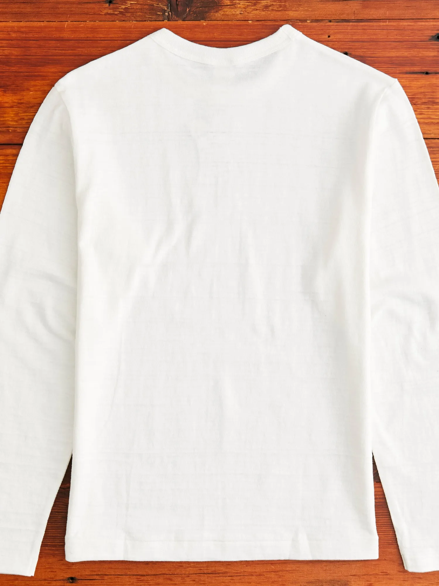 5906 Loopwheel Long Sleeve Tee in Off White