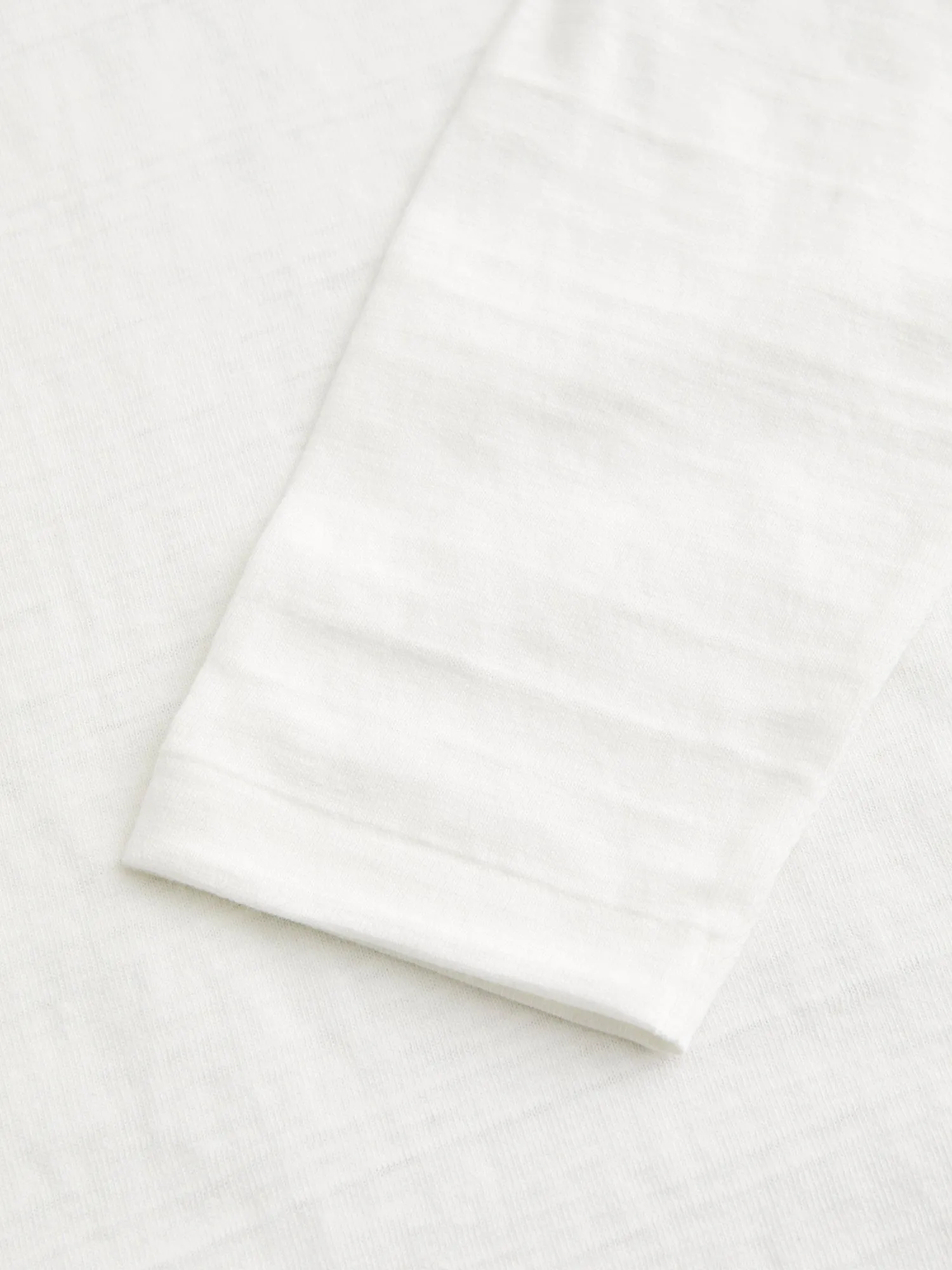 5906 Loopwheel Long Sleeve Tee in Off White