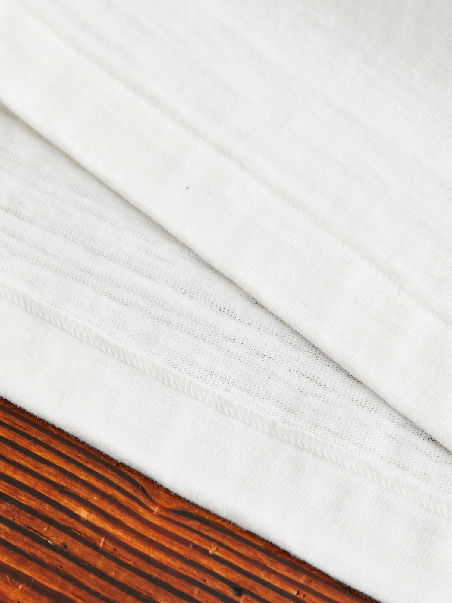 5906 Loopwheel Long Sleeve Tee in Off White