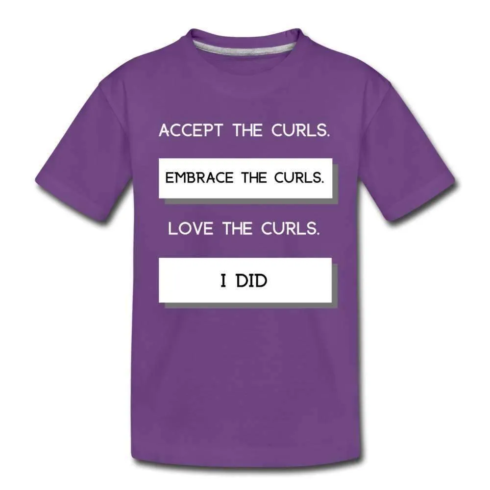 Accept The Curls Girl Youth T-Shirt