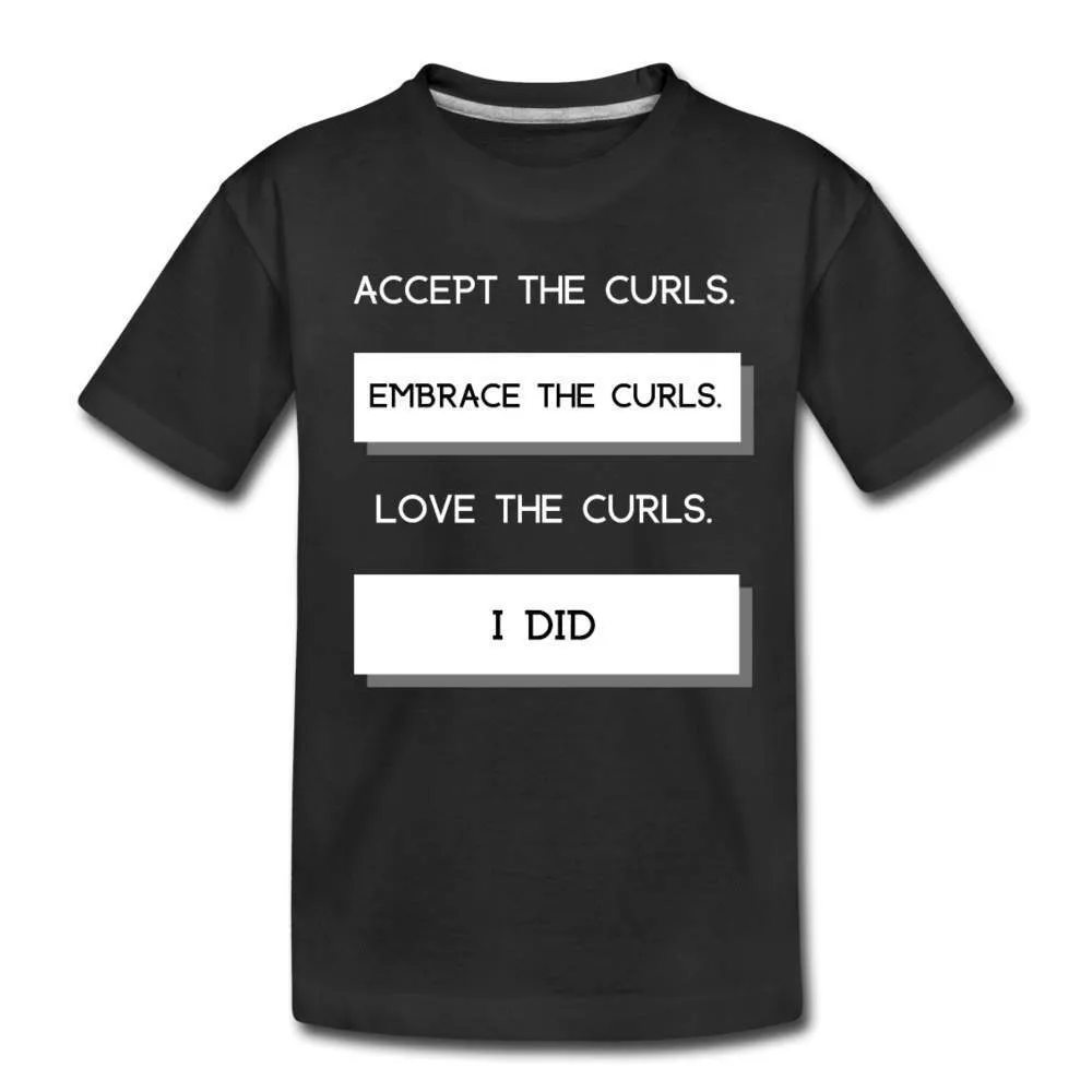 Accept The Curls Girl Youth T-Shirt