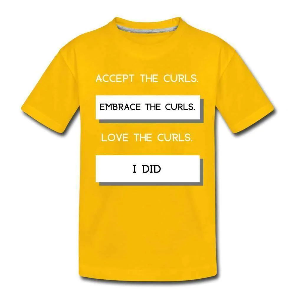 Accept The Curls Girl Youth T-Shirt