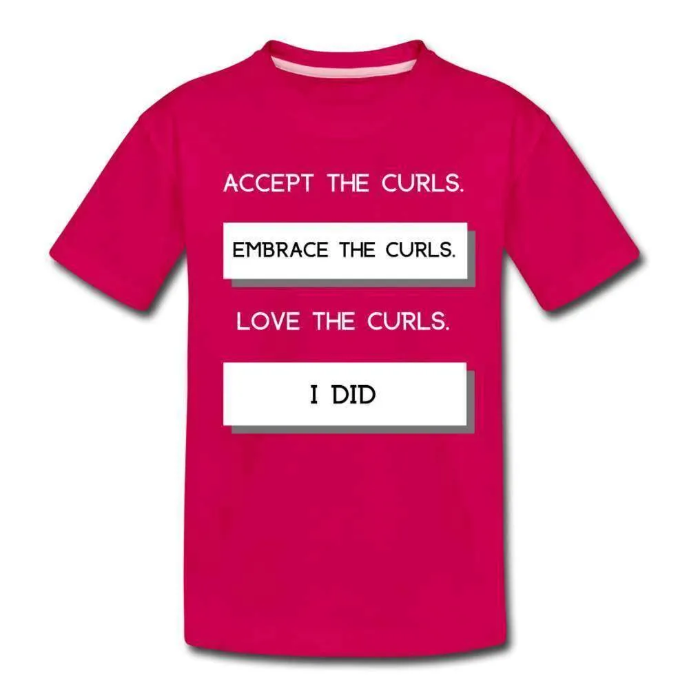 Accept The Curls Girl Youth T-Shirt