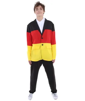 Adult Men's Germany Flag Party Suit Sports Costume | Patriotic Cosplay Costume