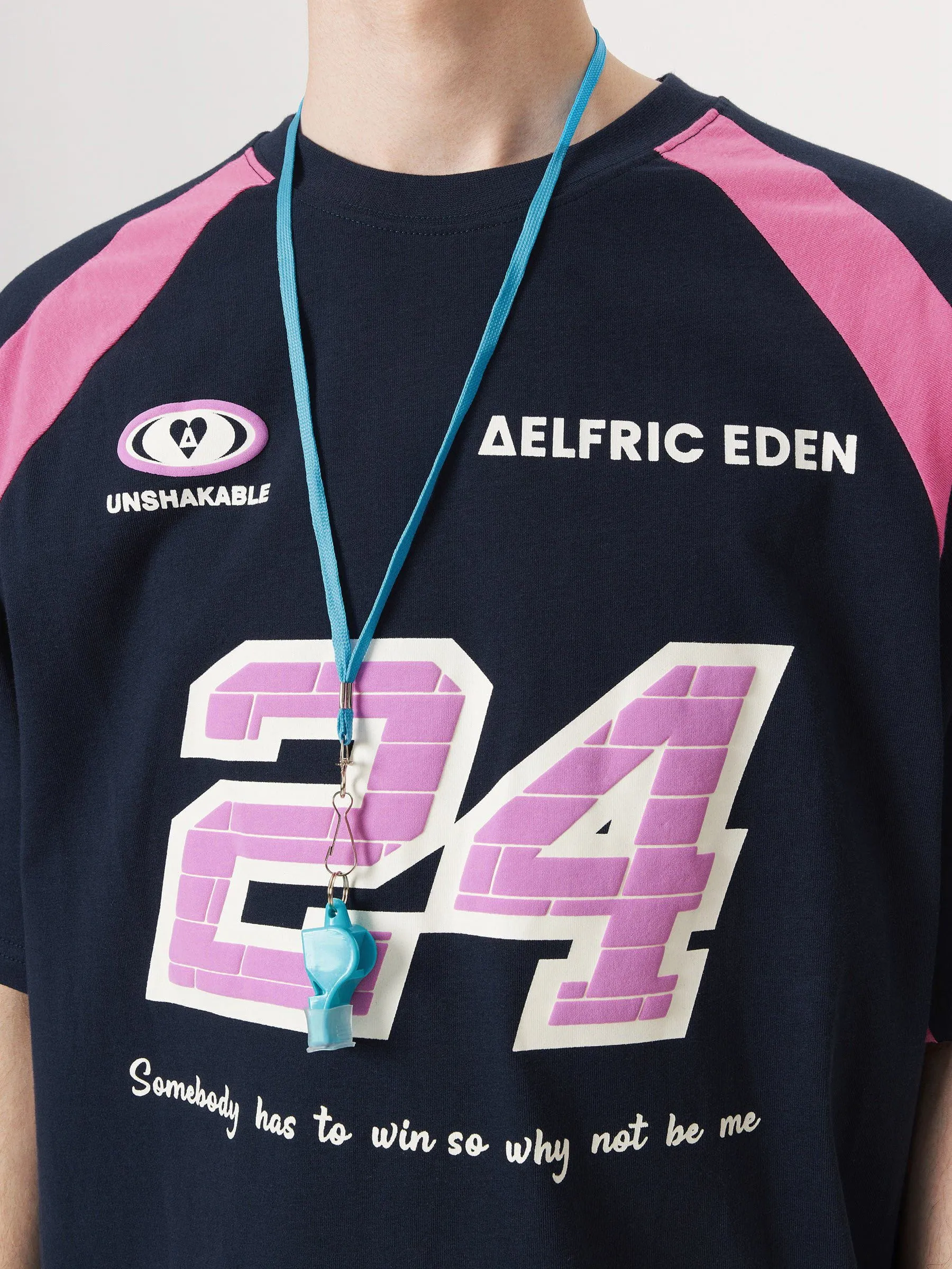 Aelfric Eden Color Blocking Number Print Tee