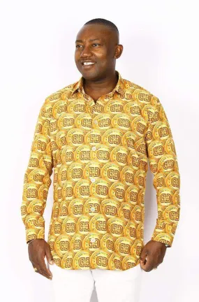 African Gold Shirt For Men