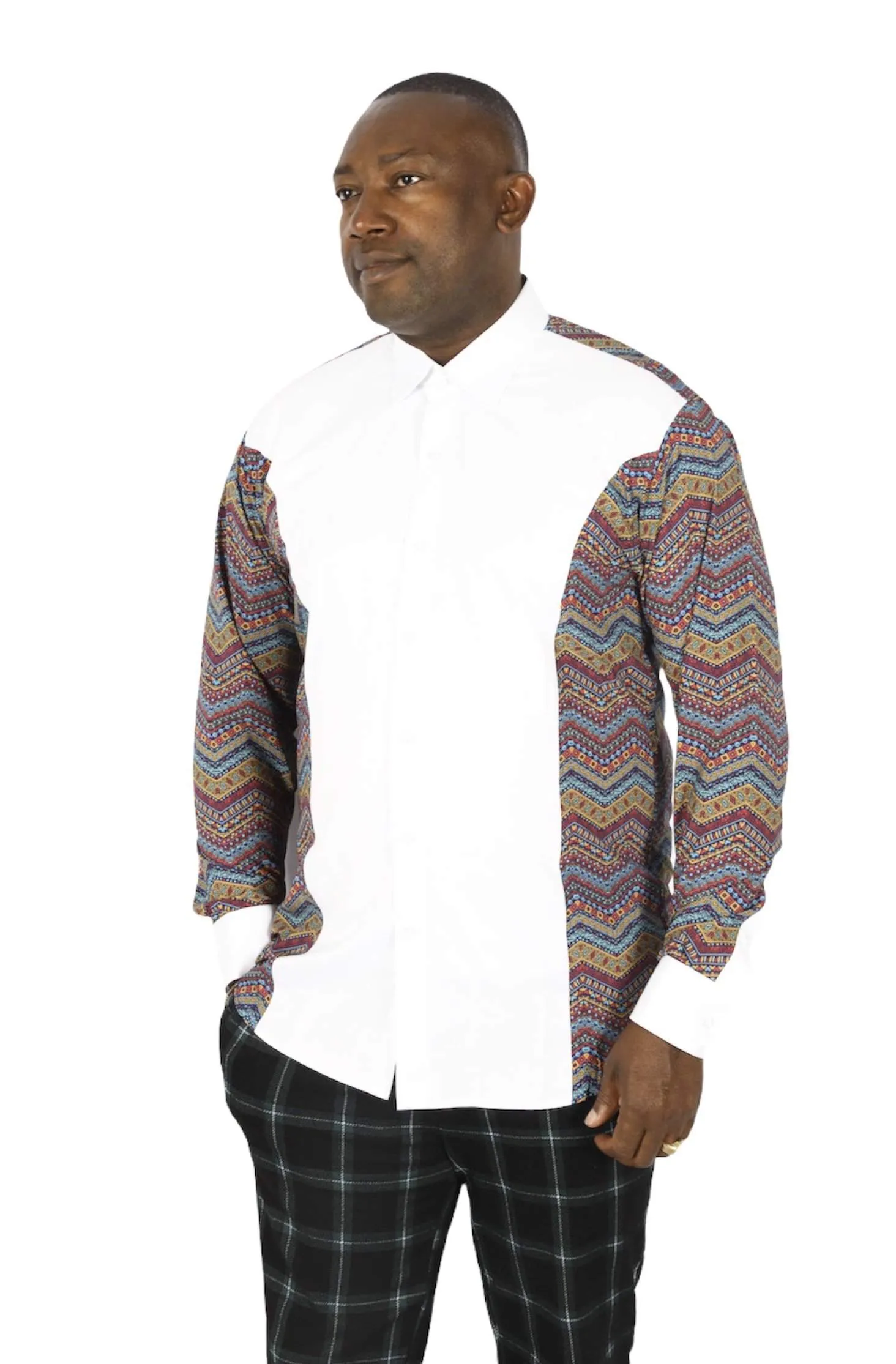 African Labrinth Print Shirt