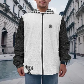 All-Over Print Men's Casual Zipper Jacket fitness theme