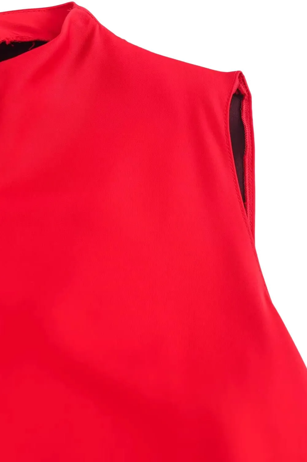 'Aria' Sleek Satin Sleeveless Dress