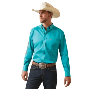 Ariat Men's Team Logo Twill Fitted Long Sleeve Shirt 10043569