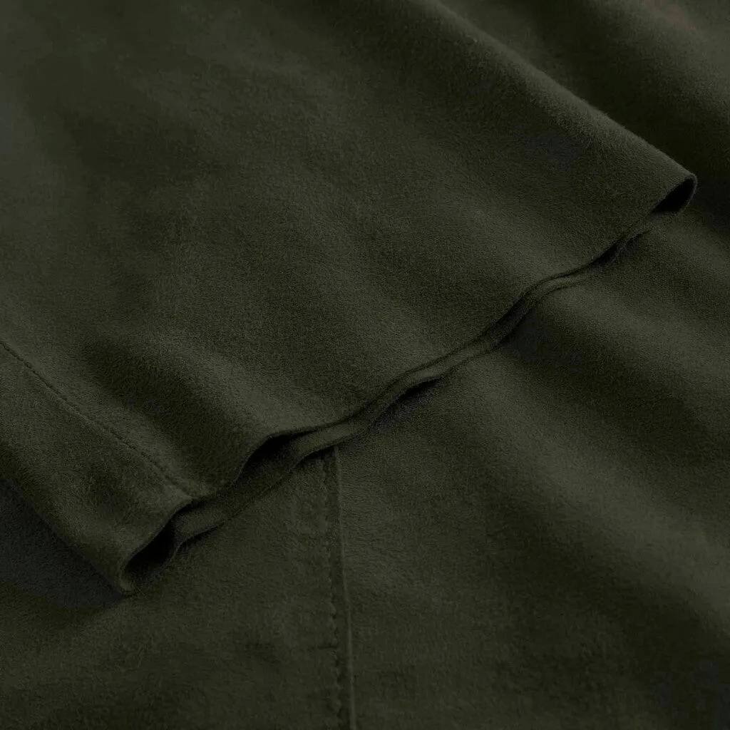 Beautiful oversize suede blazer / 50234 - Forest green