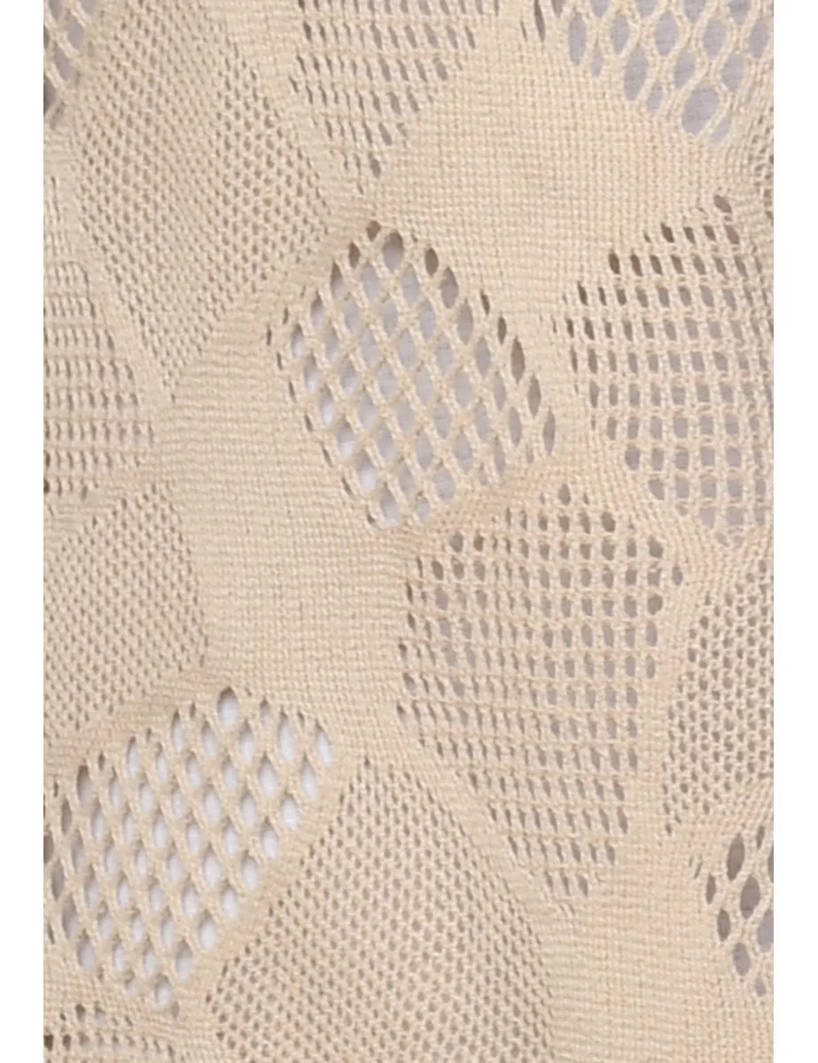 Beige Lace Design Jacket - S