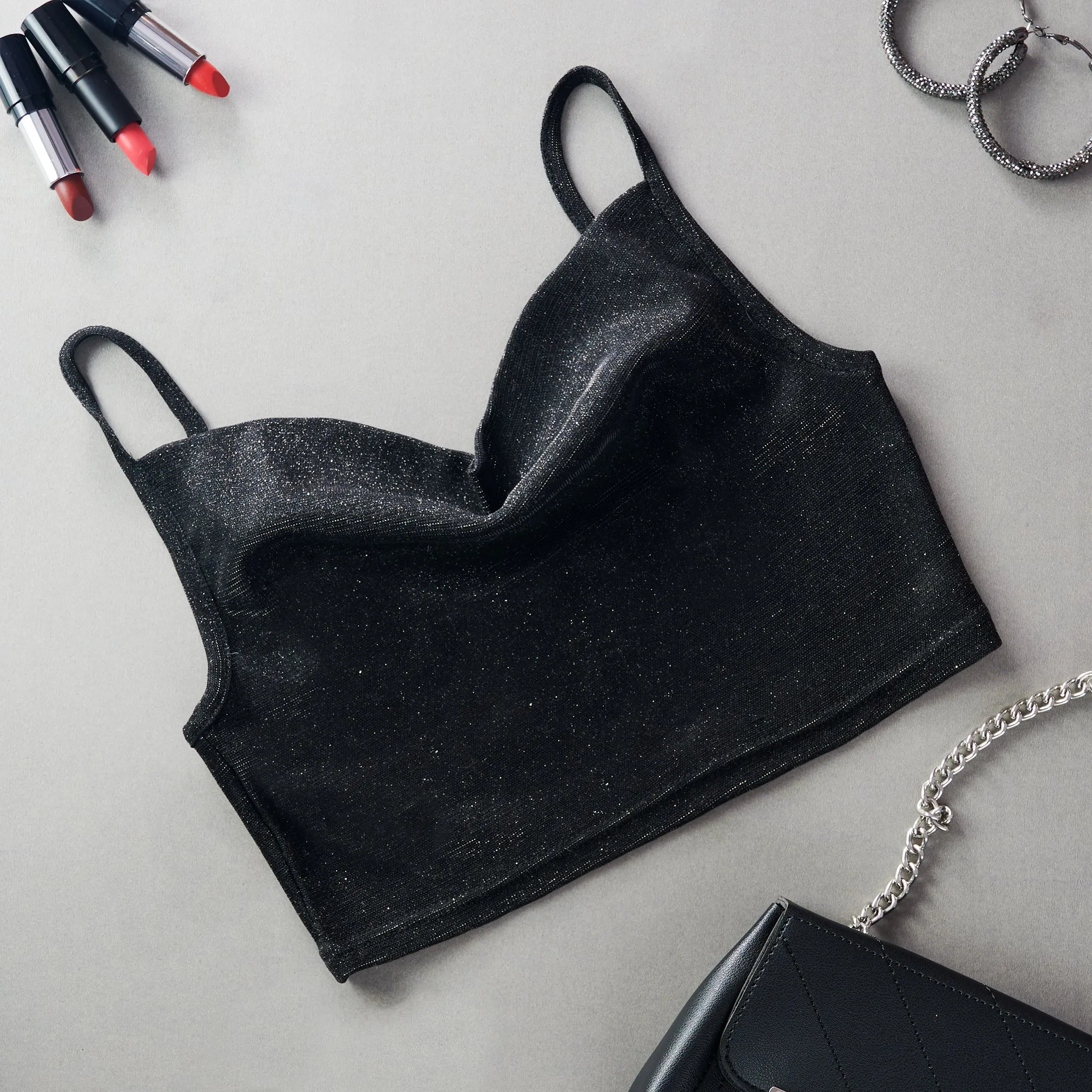 Black Shimmer Top