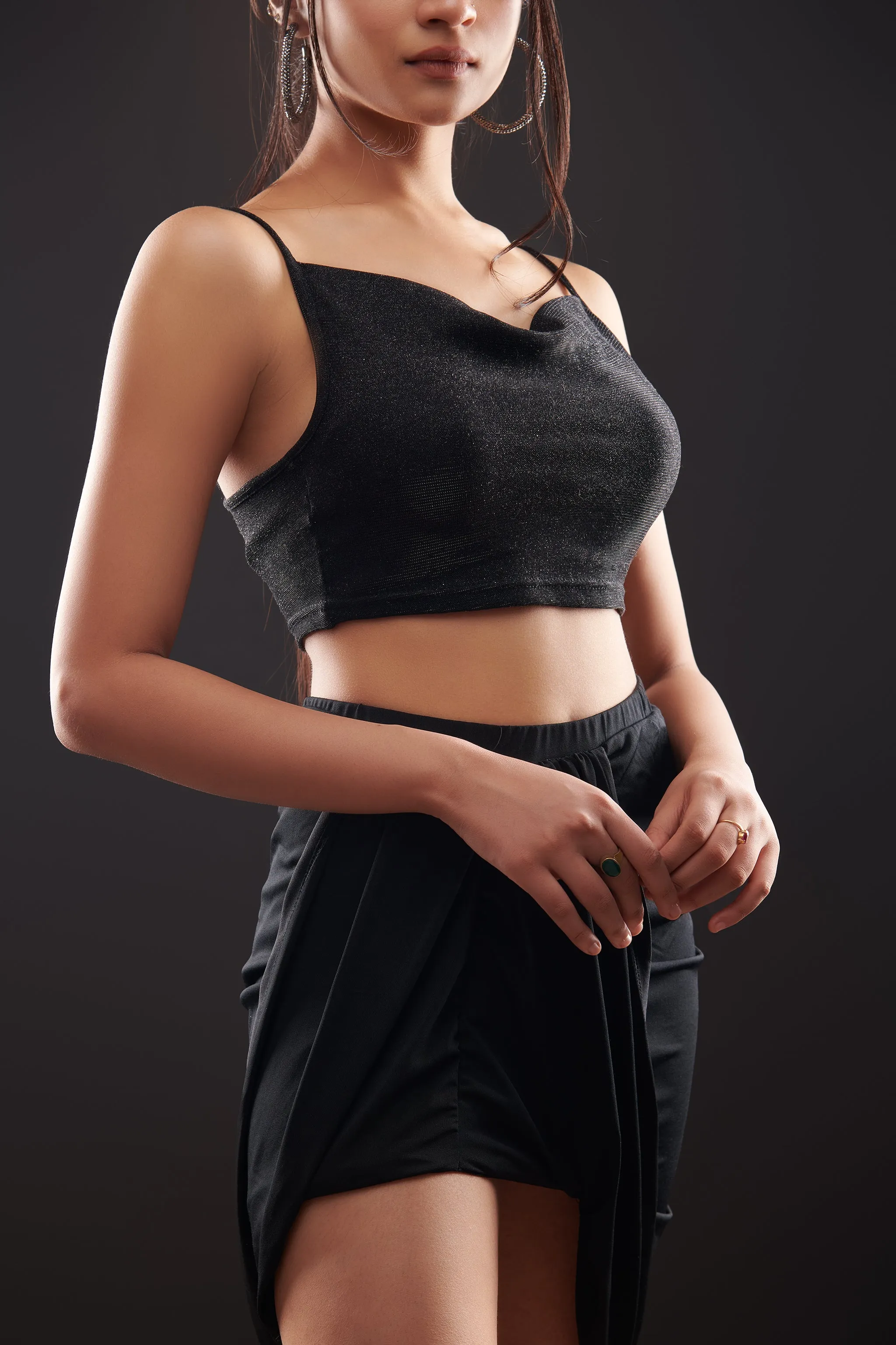 Black Shimmer Top