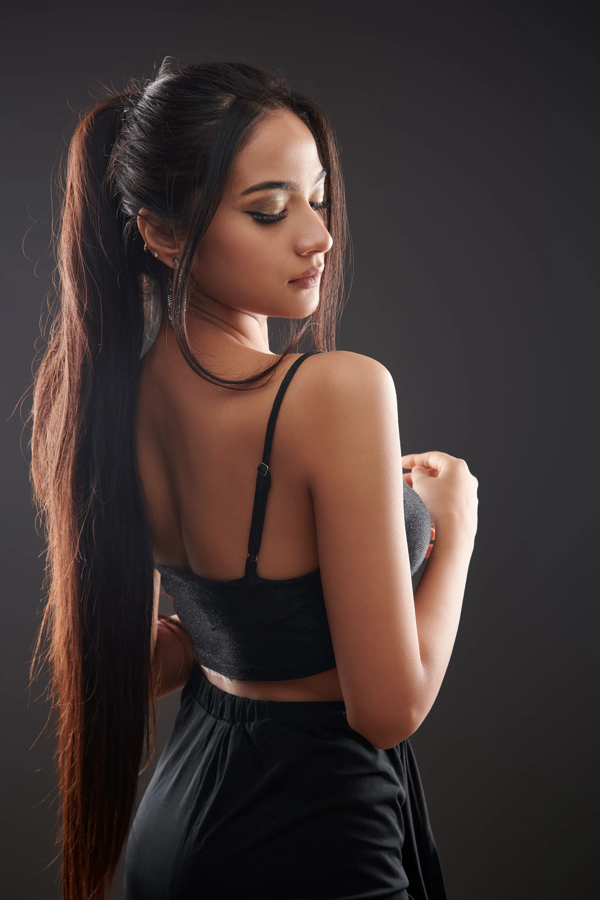 Black Shimmer Top