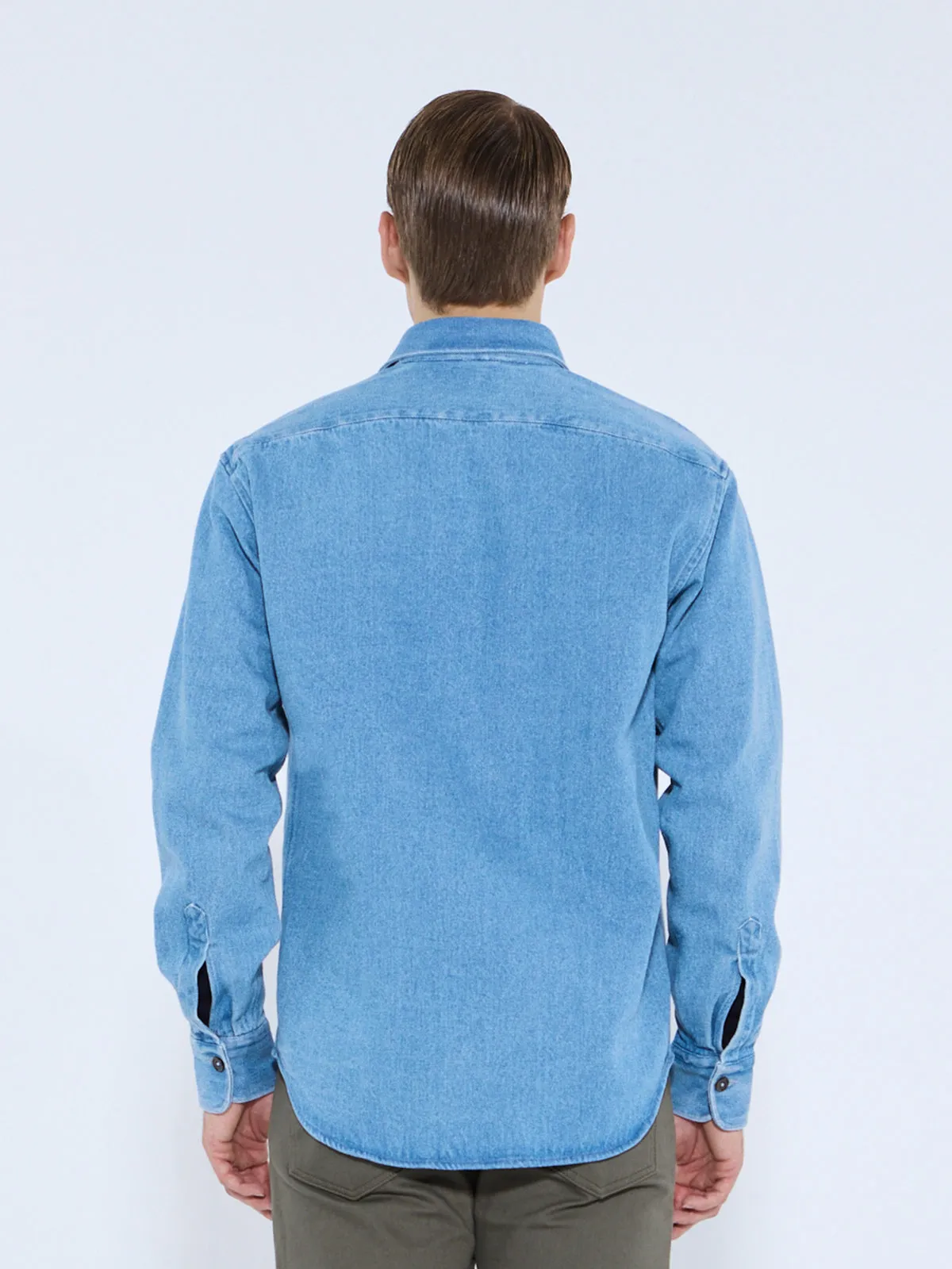 Blue Denim Double Pocket Overshirt