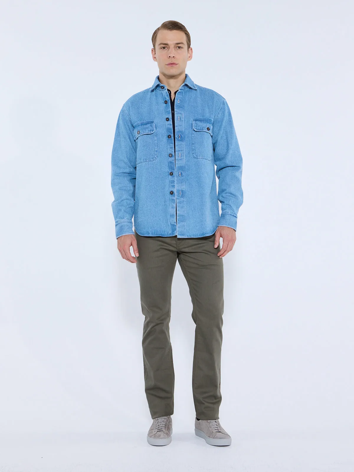 Blue Denim Double Pocket Overshirt