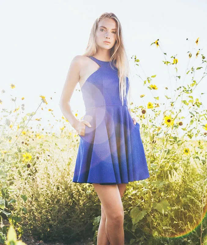Blue short prom dress, cute blue homecoming dress