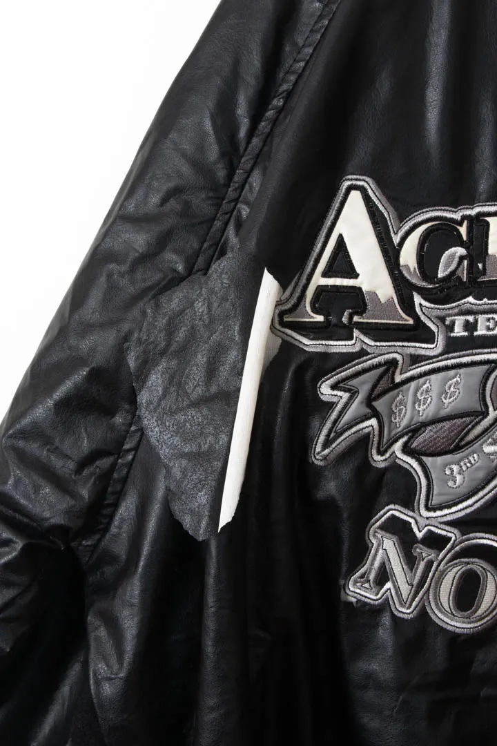BNWT Texas Hold 'Em Ages 'High No Limits' Leather Bomber Jacket (XL)