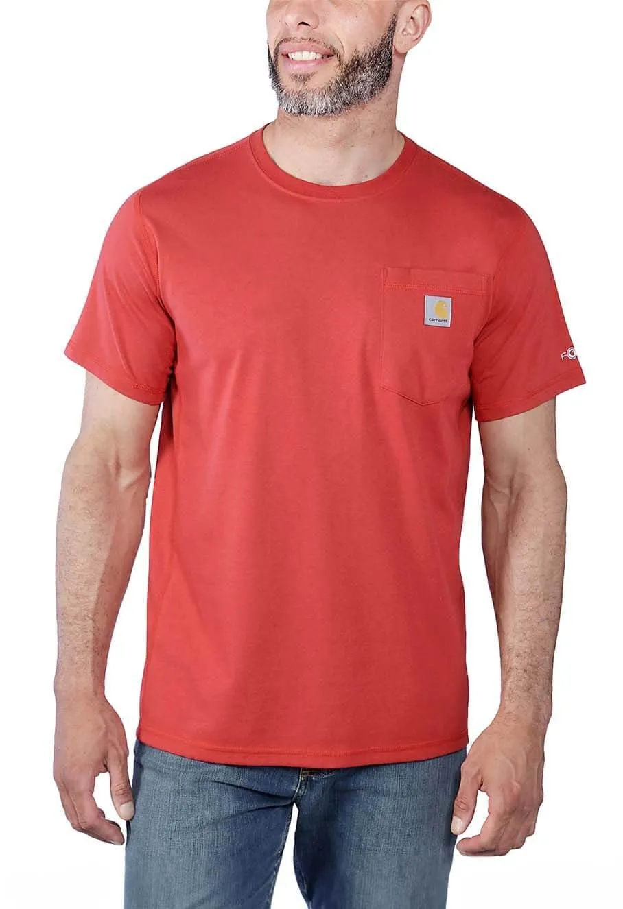 Carhartt&#x20;Work&#x20;T-shirt&#x20;Force&#x20;Fast&#x20;Dry&#x20;104616&#x20;-&#x20;Red&#x20;R84