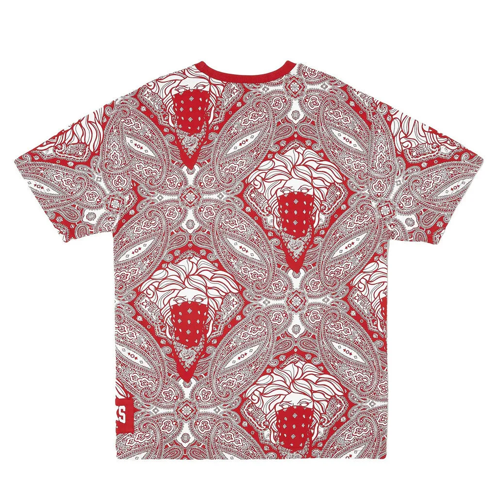 Crooks & Castles Bandito Paisley All Over Print Tee Red