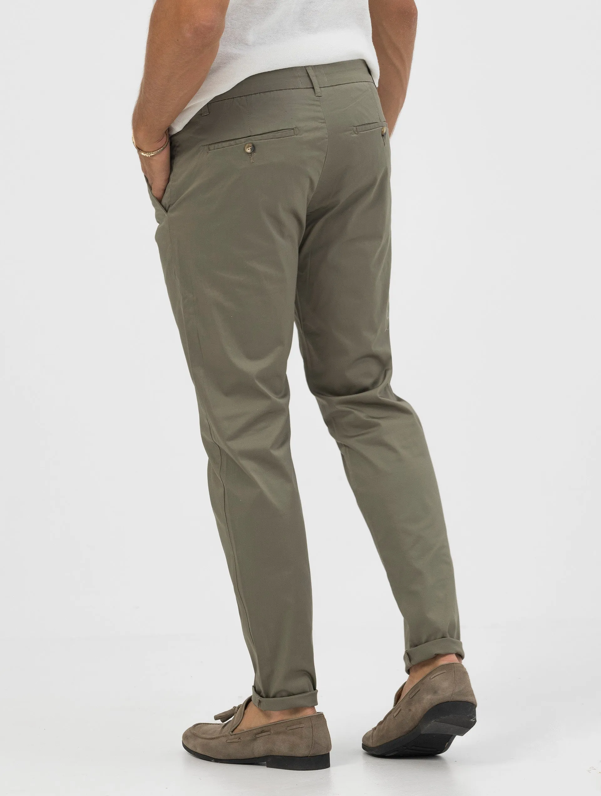 DENZEL CASUAL PANTS IN MUD