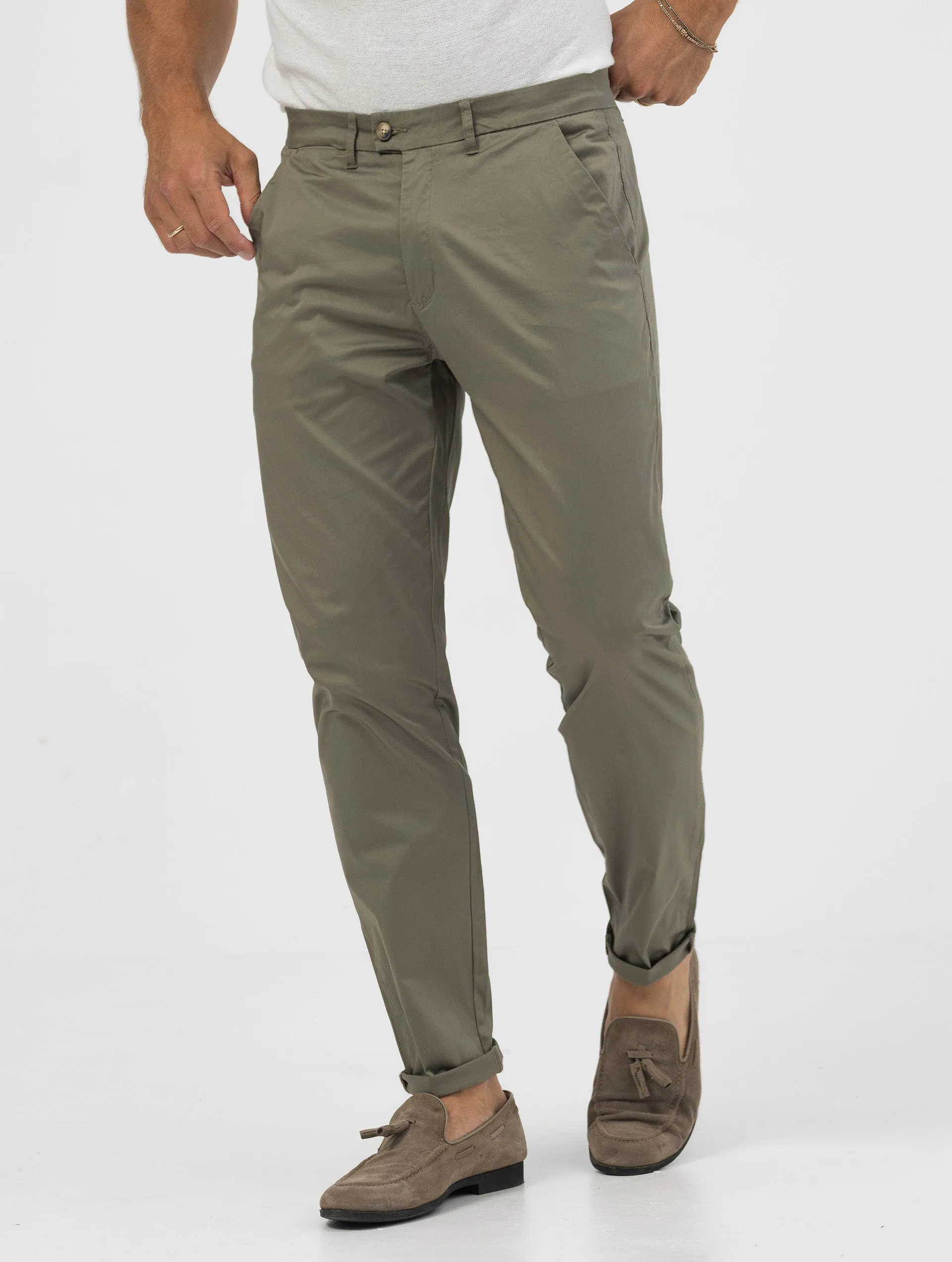 DENZEL CASUAL PANTS IN MUD