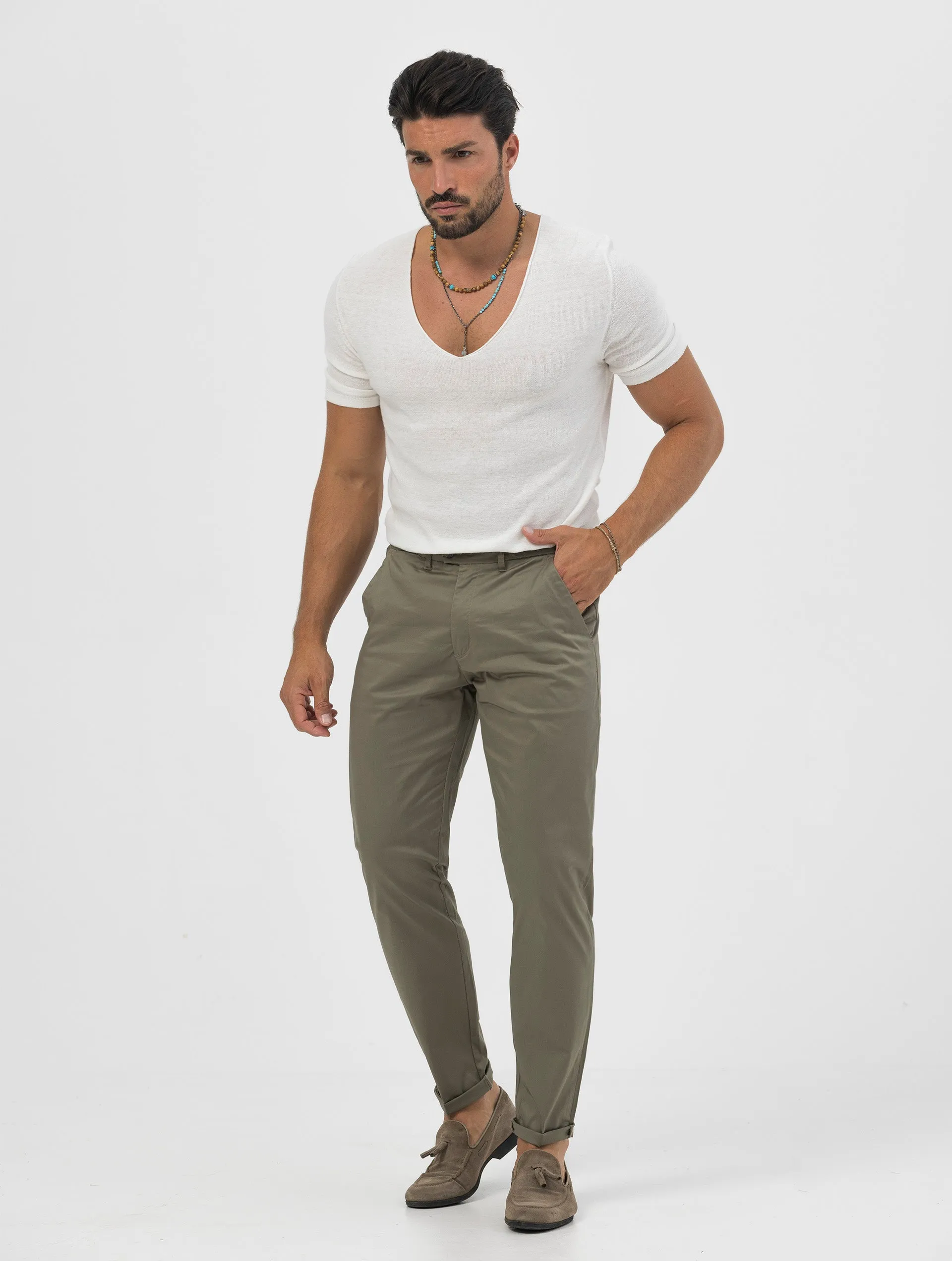 DENZEL CASUAL PANTS IN MUD