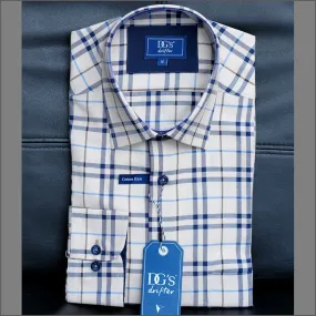 Drifter Giovanni Stone & Navy Check Shirt^
