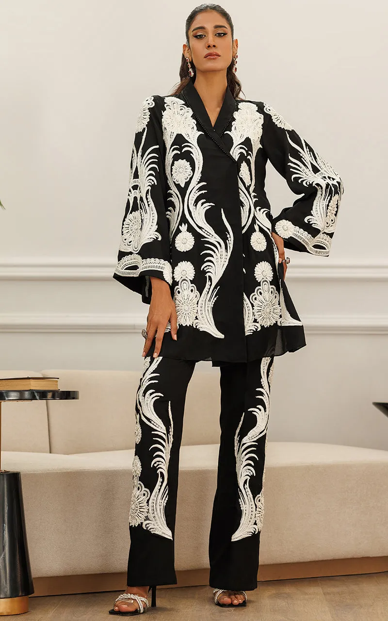 Embroidered Jacket With Embroidered Trouser