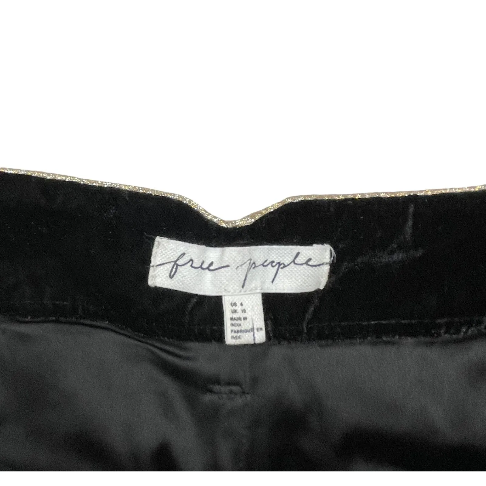 Free People Sign of The Times Velvet Pants Trousers Size 6 New
