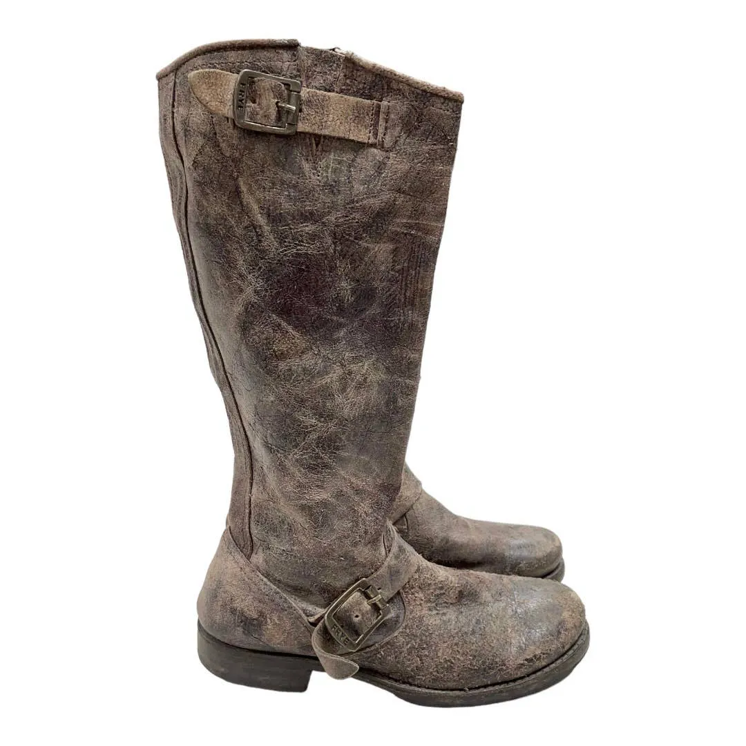 Frye Veronica Distressed Tall Leather Boots Size 7