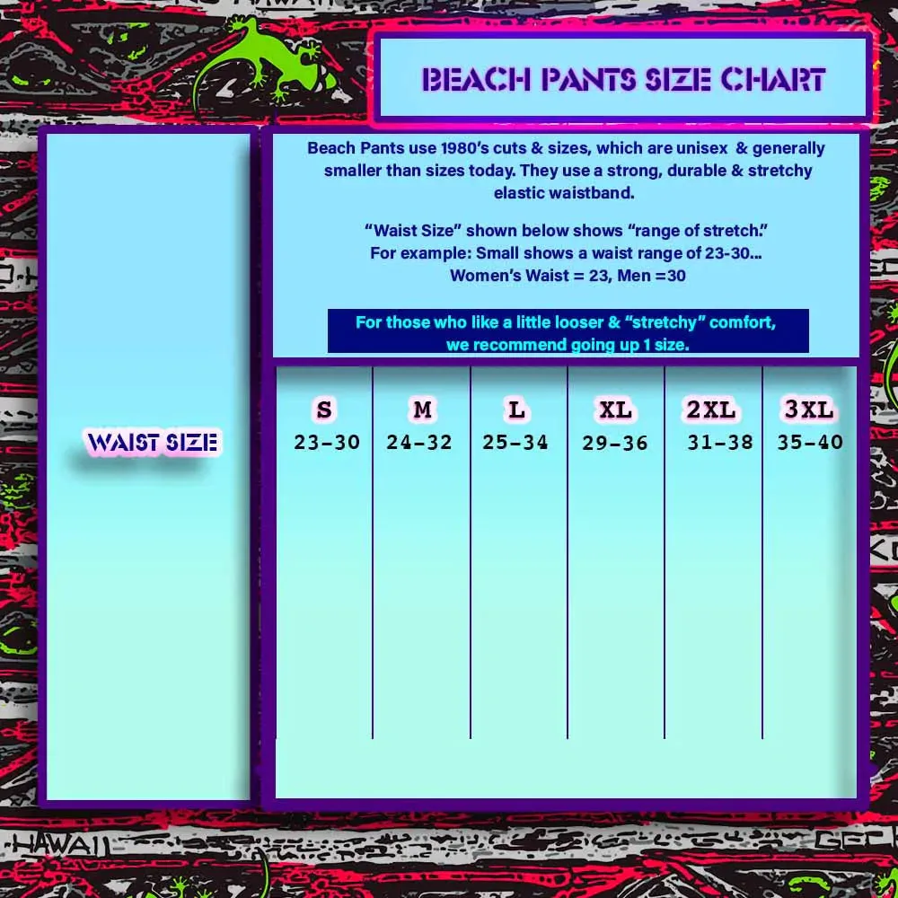 Gecko Multi Stripe Beach Pants