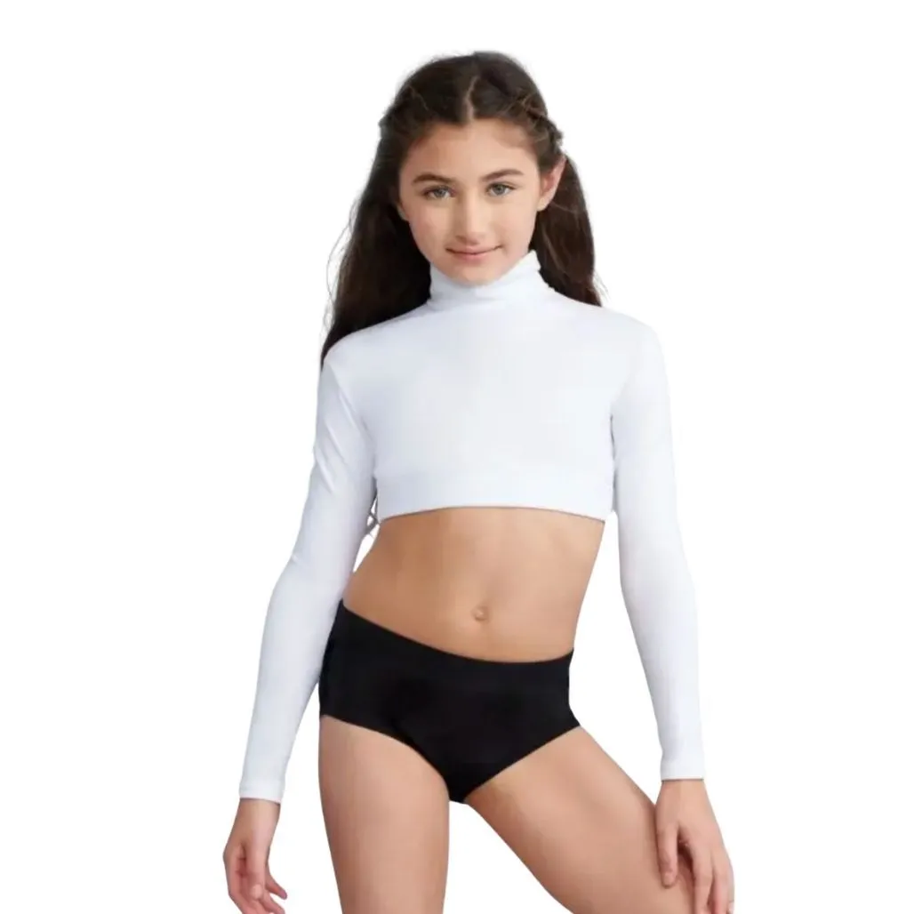 Girl's Turtleneck Crop Top