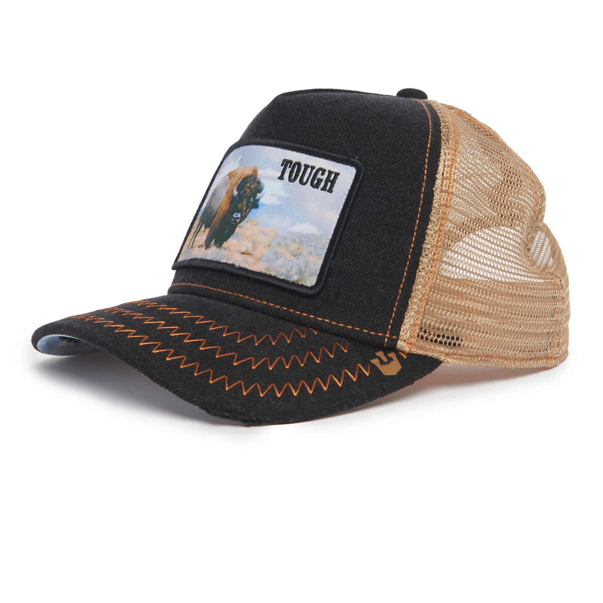 Goorin Bros - Animal Trucker Cap - Buffalo - Tough - Black - Vintage Look