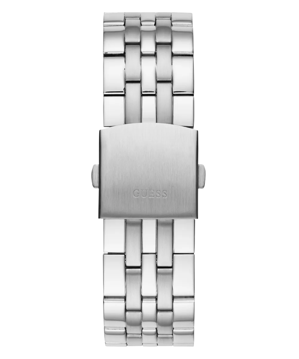 GUESS Mens Silver Tone Multi-function Watch