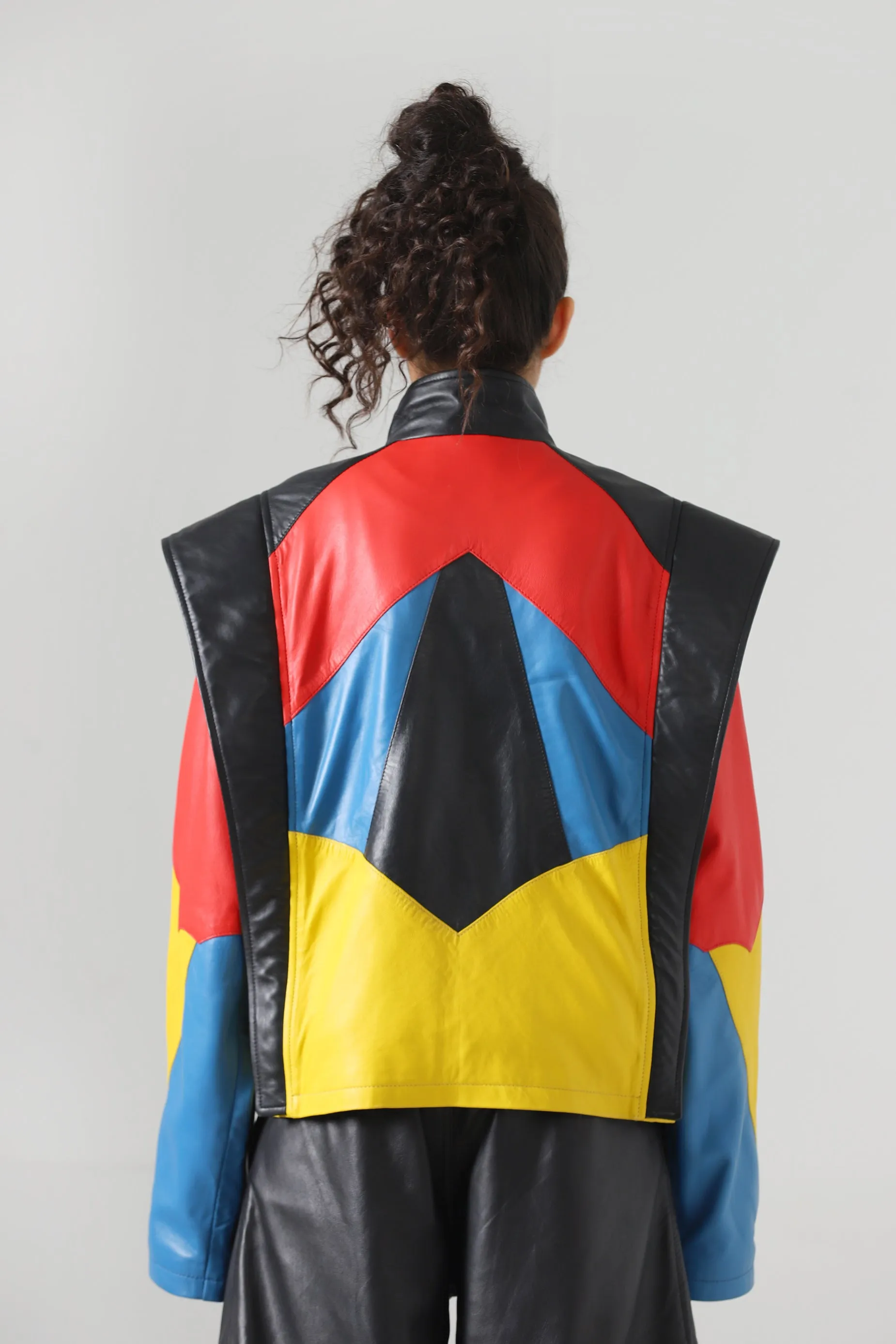 HAND EMBROIDERED LEATHER RACER JACKET