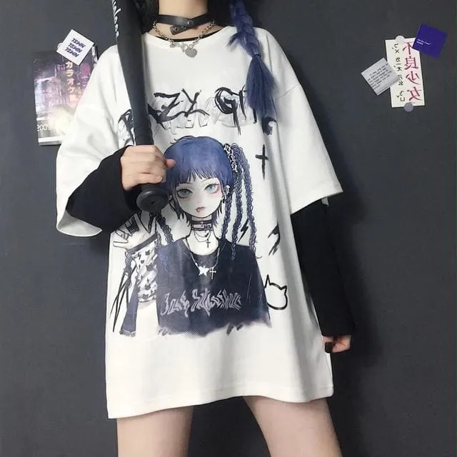 Harajuku Fashion Anime Kpop T-shirt