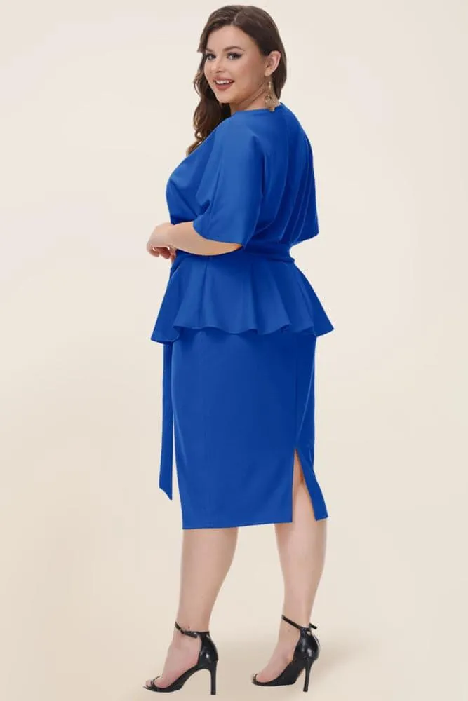 HN Twinset Sleeve Scoop Neck Bodycon Dress