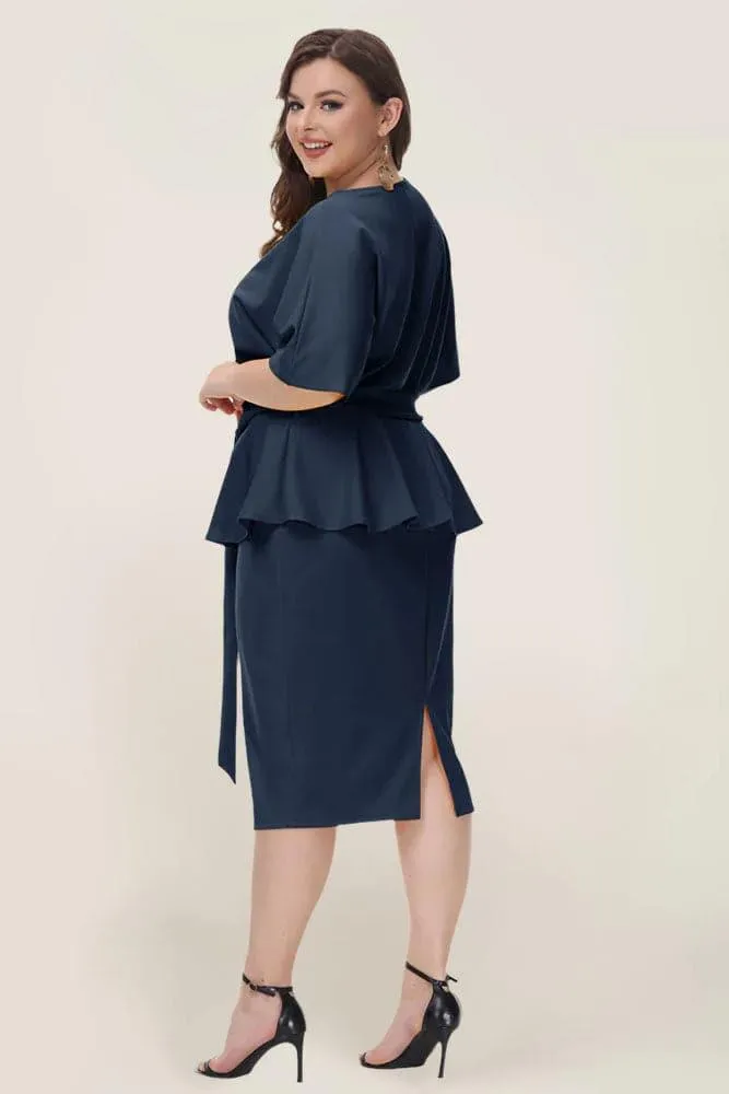 HN Twinset Sleeve Scoop Neck Bodycon Dress
