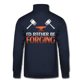 I'd Rather Be Forging Blacksmith Forge Hammer Hanes Quarter Zip Pullover