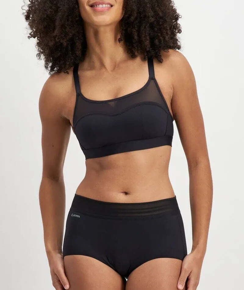 Jockey No Panty Line Promise Sheer Tops Full Brief - Black