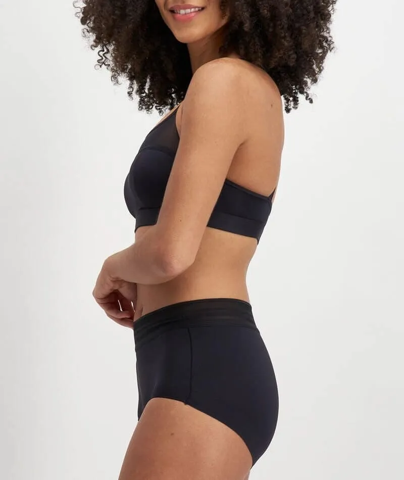 Jockey No Panty Line Promise Sheer Tops Full Brief - Black