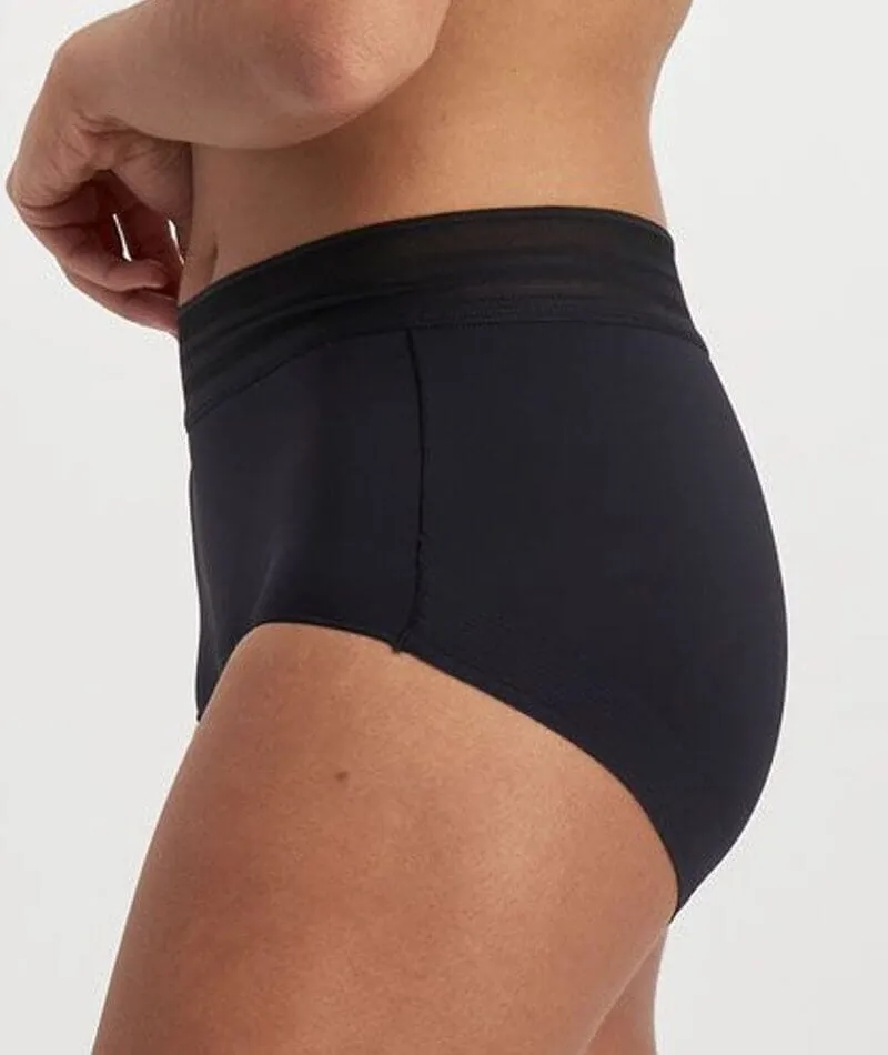 Jockey No Panty Line Promise Sheer Tops Full Brief - Black