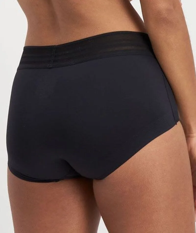 Jockey No Panty Line Promise Sheer Tops Full Brief - Black