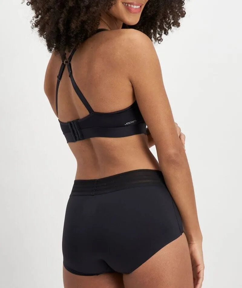 Jockey No Panty Line Promise Sheer Tops Full Brief - Black