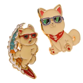 Kishu inu Cute Cartoon Dog Enamel Pin Kawaii Anime Lapel Pin Badge